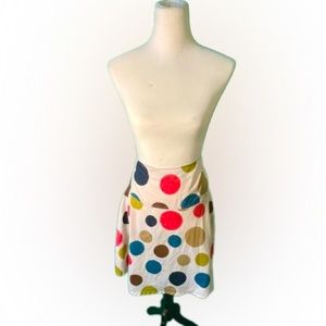 Polka dotted a line skirt L
